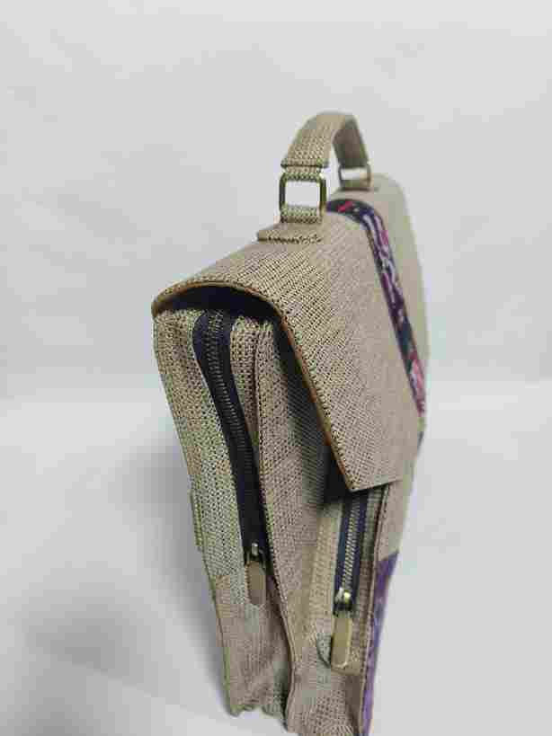 UwaisGen Tas Etnik Bali Tas Laptop Faiz 16 Inchi Goni Endek Souvenir Tas Laptop Pria/Wanita Handmade