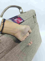 UWAISGEN Tas Laptop Unisex Tas Endek Etnik Bali Handmade Tas Laptop Faiz 15 Inchi