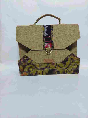 UWAISGEN Tas Laptop Unisex Tas Endek Etnik Bali Handmade Tas Laptop Faiz 15 Inchi