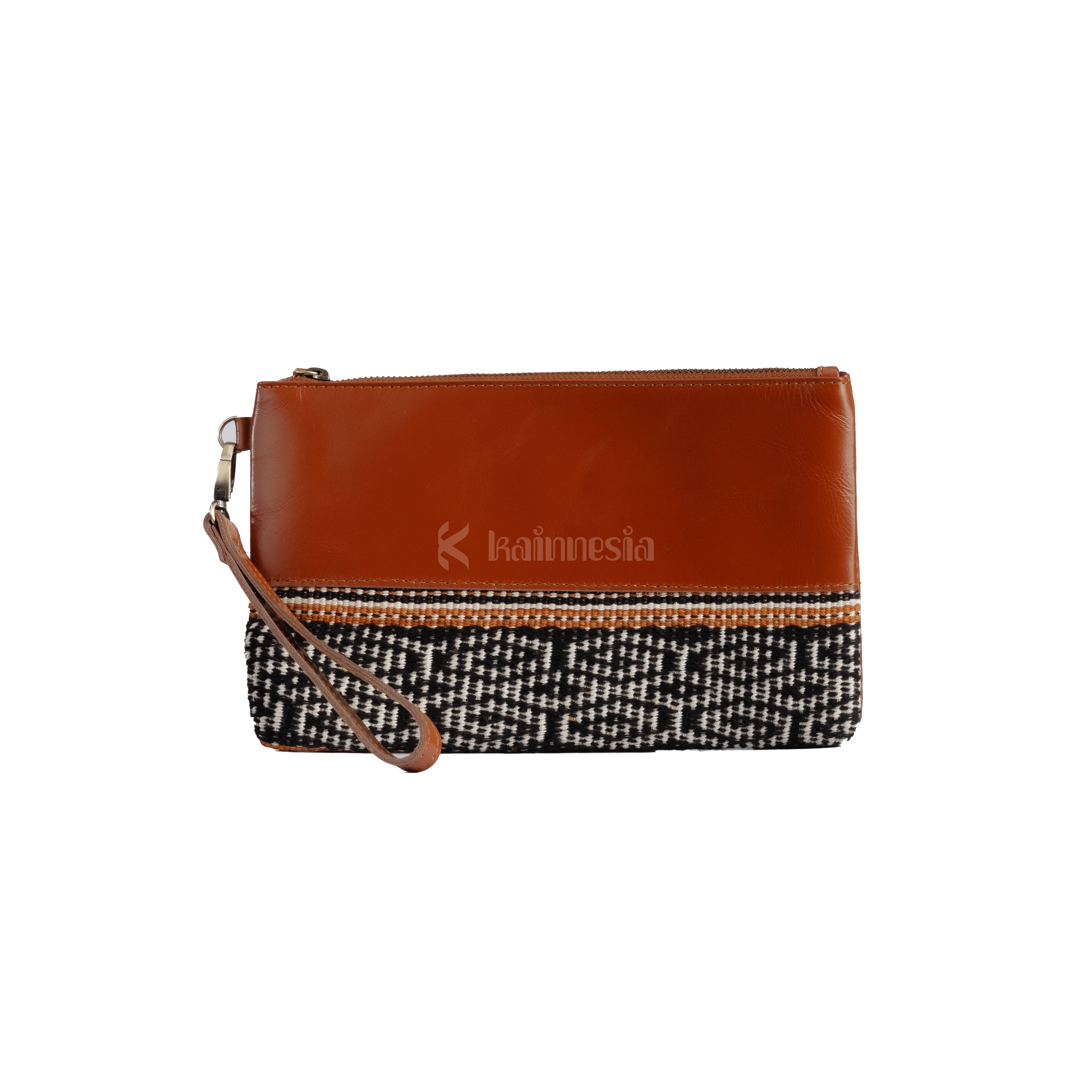 KAINNESIA Sekar Clutch - Tenun Kulit Sapi Asli