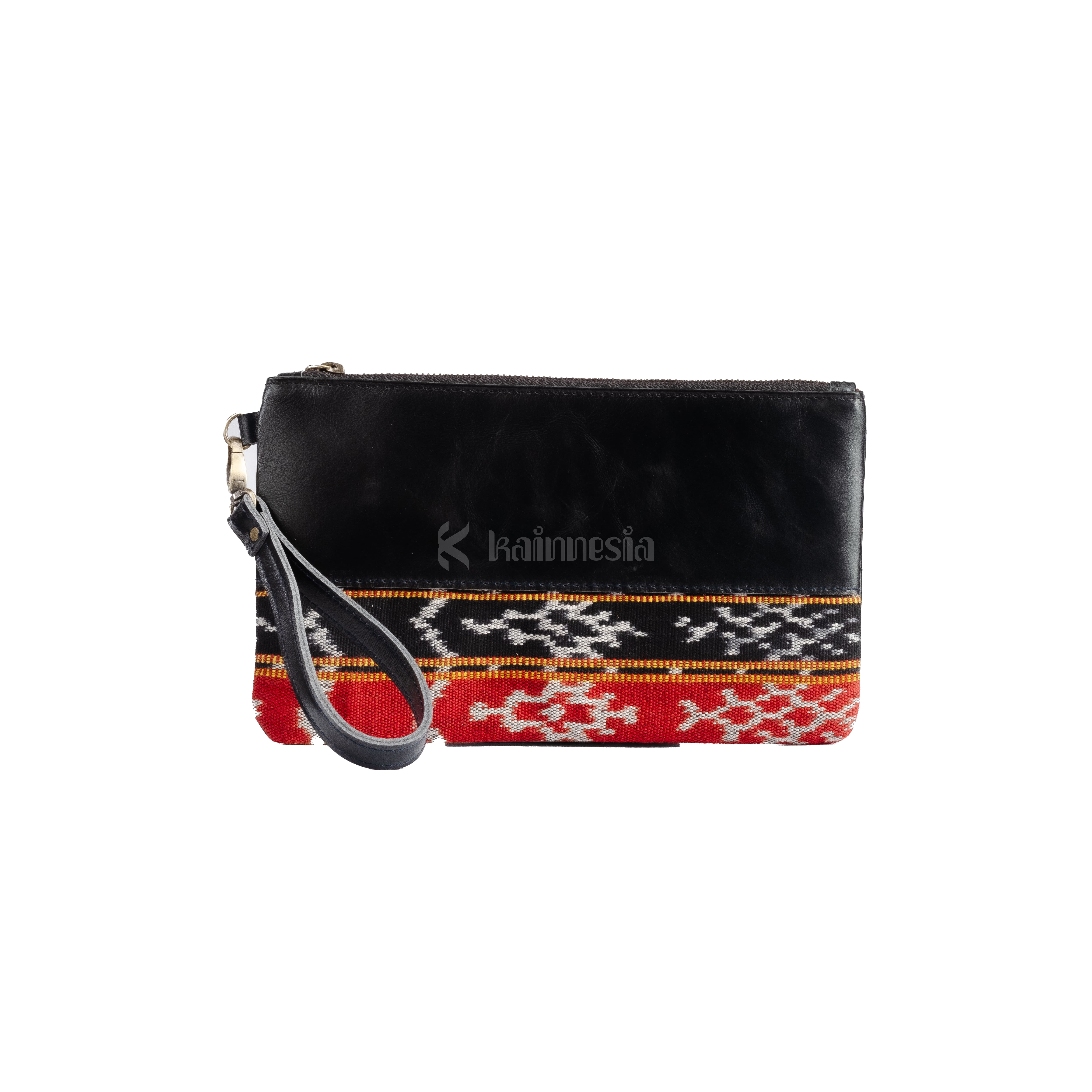 KAINNESIA Sekar Clutch - Tenun Kulit Sapi Asli
