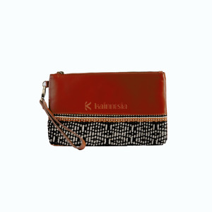 KAINNESIA Sekar Clutch - Tenun Kulit Sapi Asli