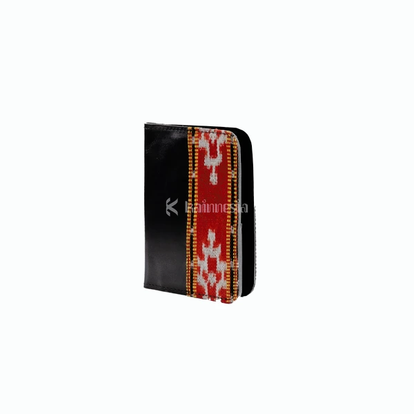 KAINNESIA Kasusra Passport Cover - Tenun Kulit Sapi Asli