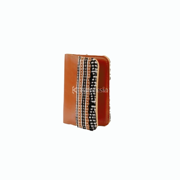 KAINNESIA Kasusra Passport Cover - Tenun Kulit Sapi Asli