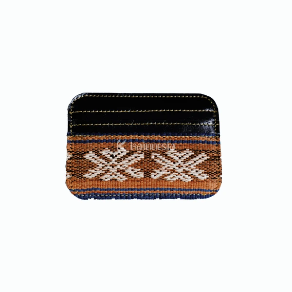 KAINNESIA Aswin Cardholder Single - Tenun Kulit Sapi Asli