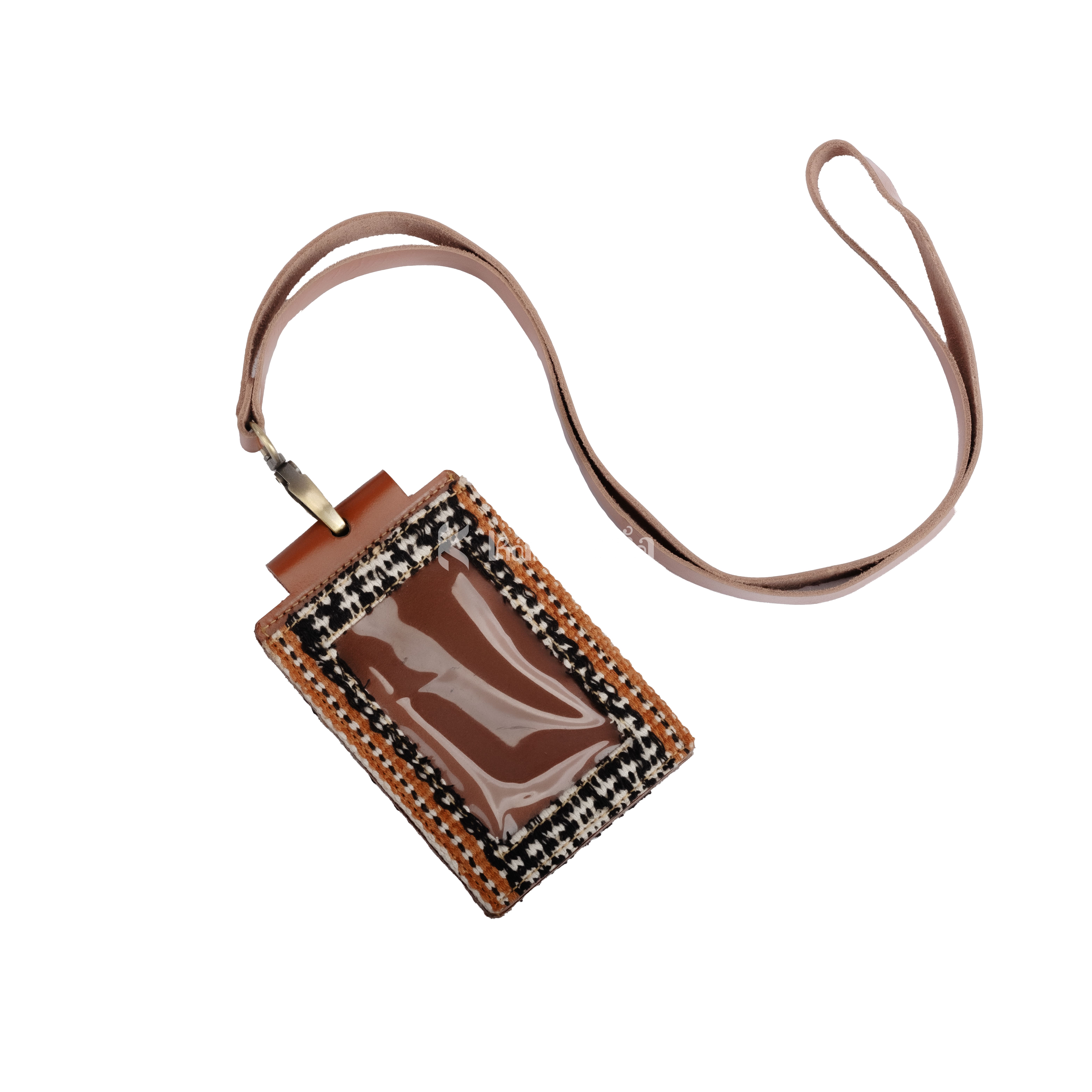 KAINNESIA Sasi Tag ID Card Holder Double - Tenun Kulit Sapi Asli