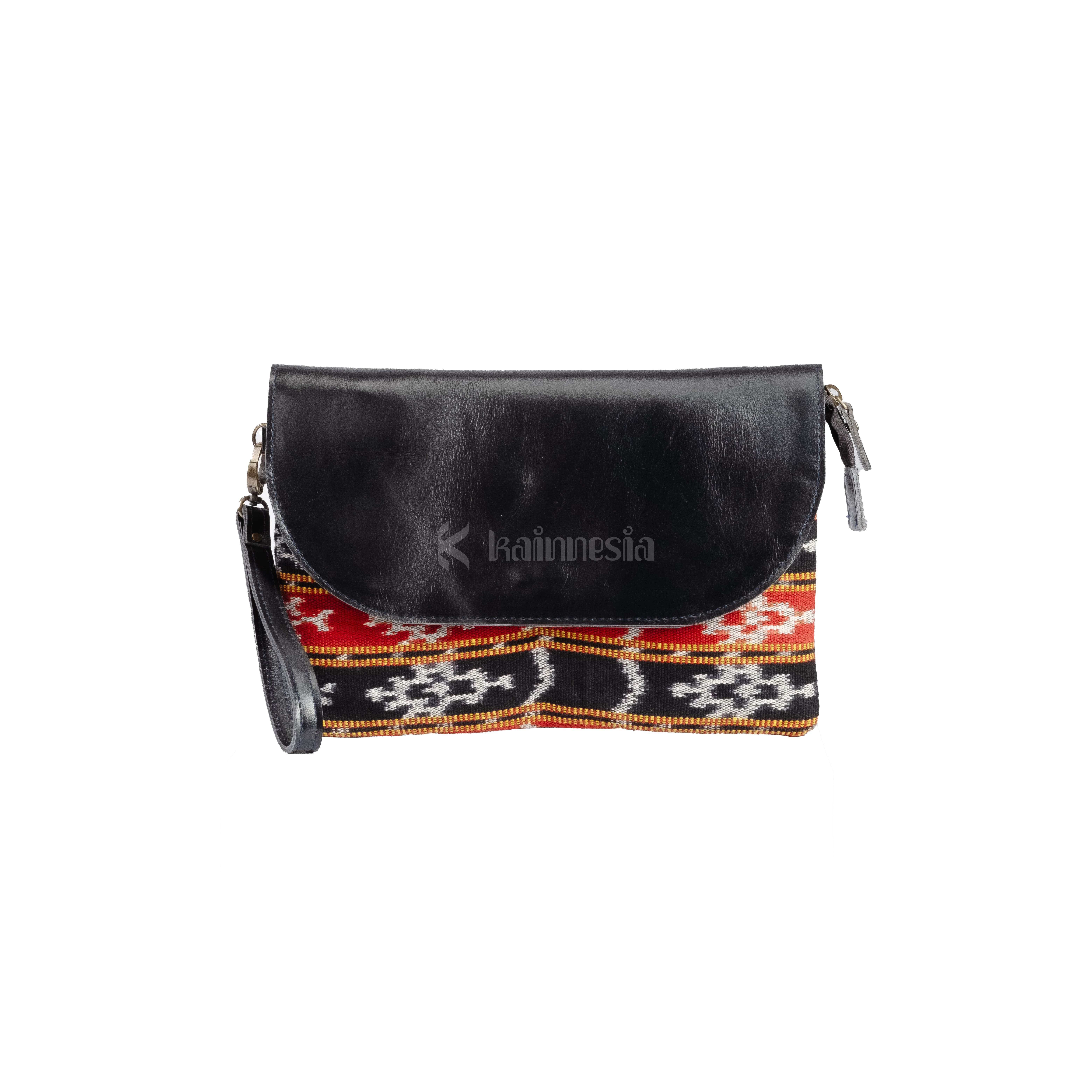 KAINNESIA Shinta Clutch - Tenun Kulit Sapi Asli