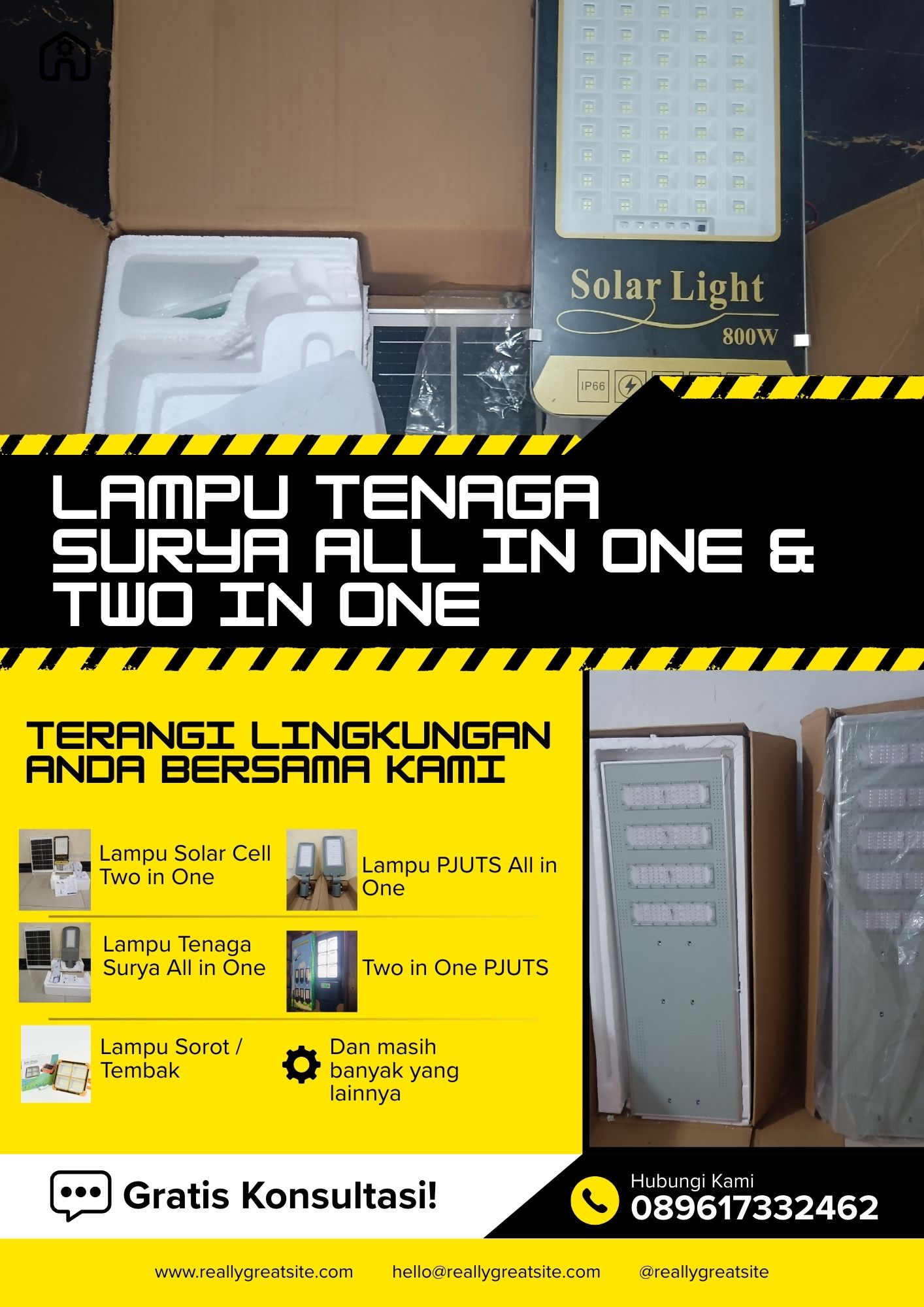 Lampu Tenaga Surya All in One & Two in One