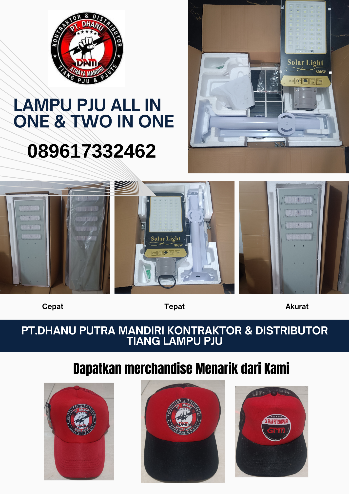 Lampu Tenaga Surya All in One & Two in One