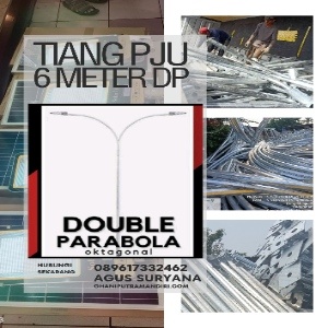Tiang PJU Oktagonal 5 Meter Double Parabole