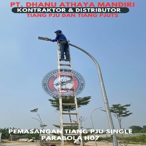 Tiang Lampu Solar Cell 2 in 1 Oktagonal