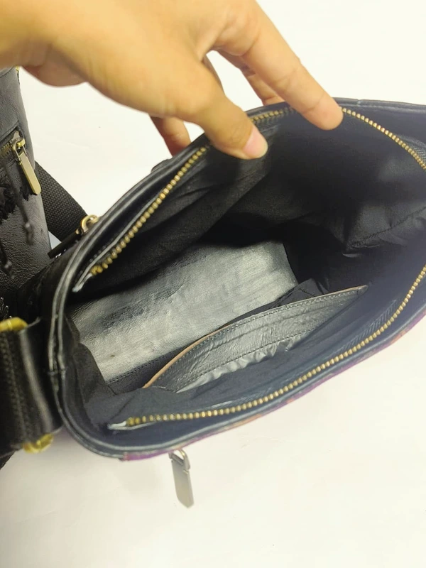 UWAISGEN Tas Selempang Kulit Tas Endek Etnik Bali Handmade Kindy Bag
