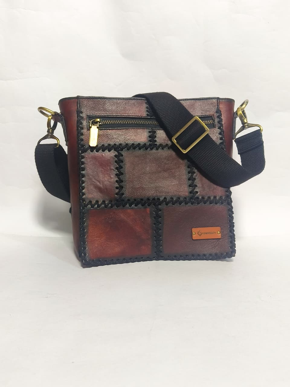 UWAISGEN Tas Selempang Kulit Tas Endek Etnik Bali Handmade Kindy Bag
