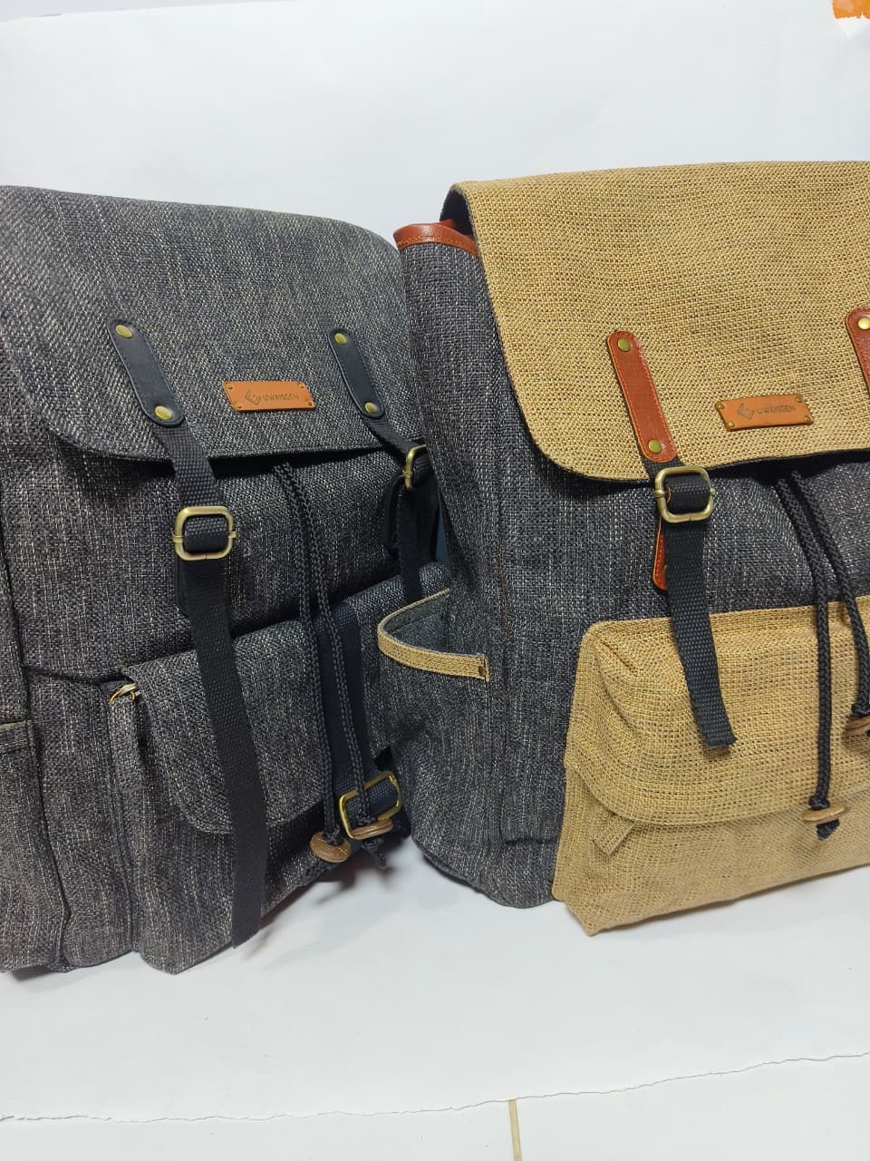 UWAISGEN Tas Etnik Bali Denish Backpack Goni Tas Punggung Tas Ransel Unisex Handmade