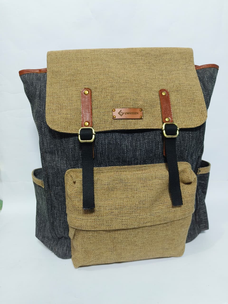UWAISGEN Tas Etnik Bali Denish Backpack Goni Tas Punggung Tas Ransel Unisex Handmade