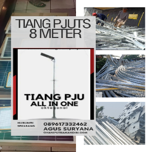 Tiang PJUTS 8 Meter Oktagonal