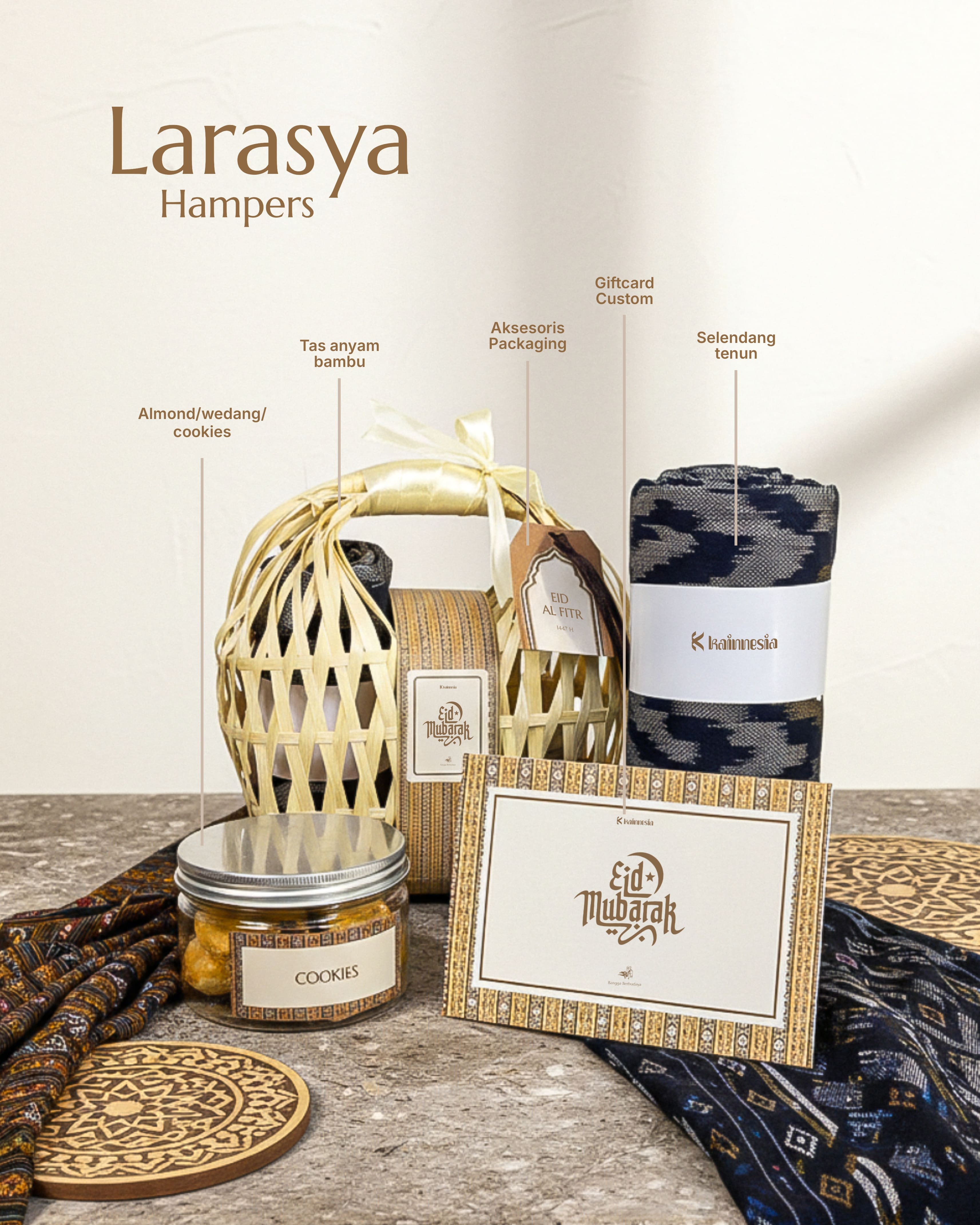 Kainnesia Raya Signature Hampers Small - Larasya Hampers Etnic Series - Hampers Lebaran