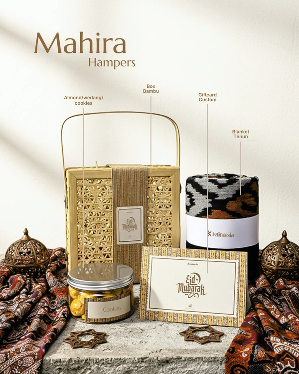 Kainnesia Raya Signature Hampers Square Medium - Mahira Hampers Etnic Series - Hampers Lebaran