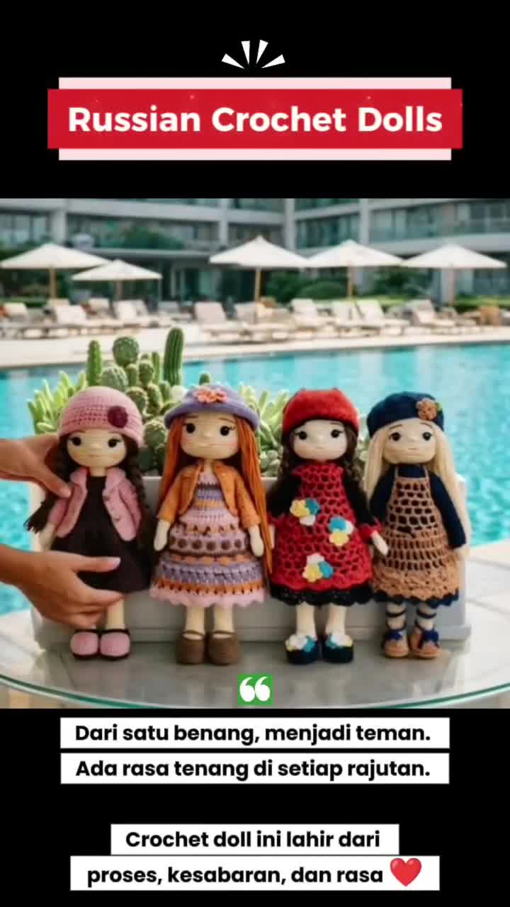 Boneka Rajut Russian Girls