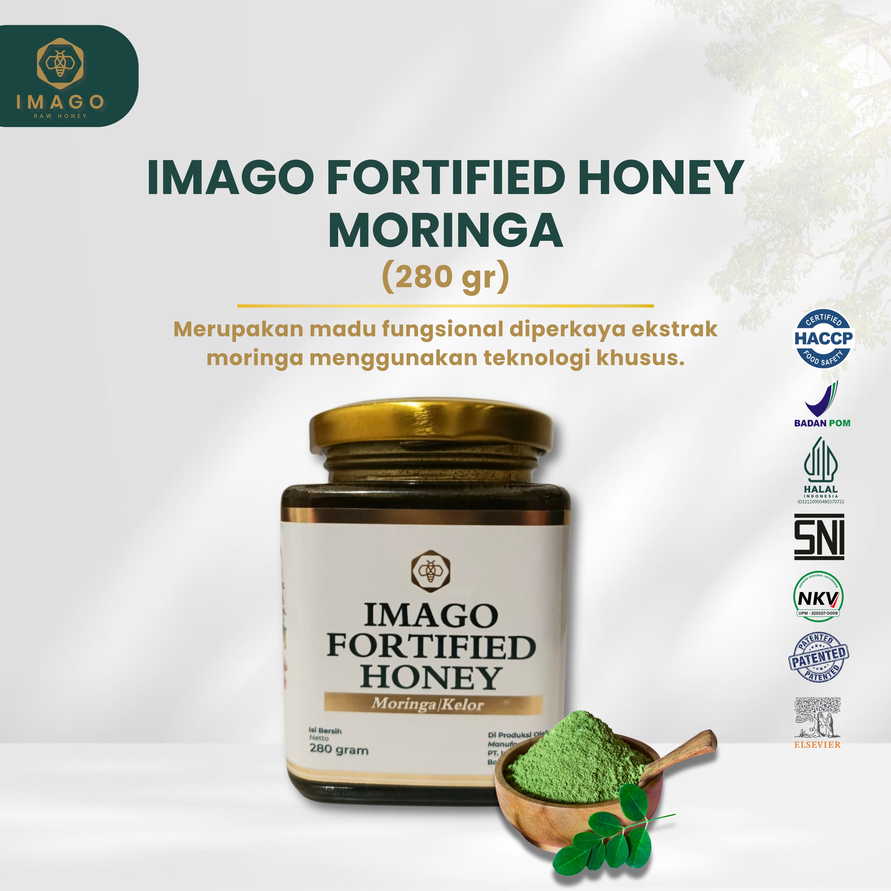 IMAGO FORTIFIED HONEY MORINGA 180 GR