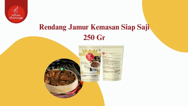 Rendang Jamur Kemasan Siap Saji 250 Gr