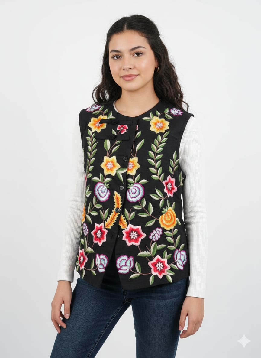 Vest atau Rompi full bordir eko