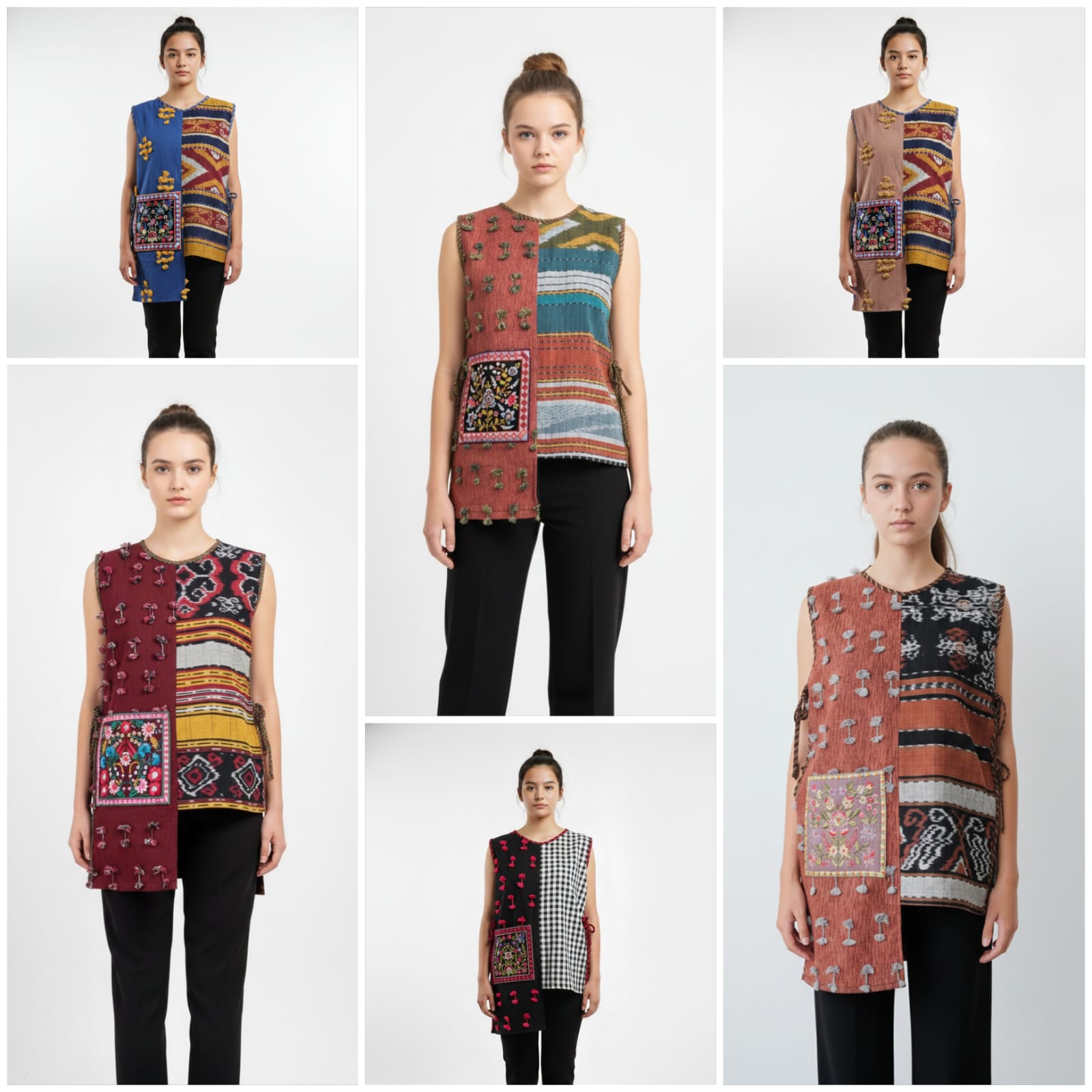 Vest Bordir Tenun Lidah