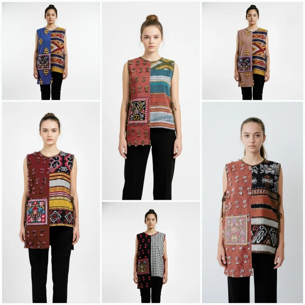 Vest Bordir Tenun Lidah