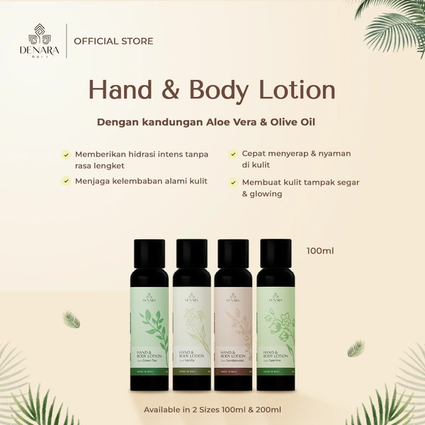 Denara Bali Basic Hand & Body Lotion 100ml | Melembapkan Alami Setiap Hari
