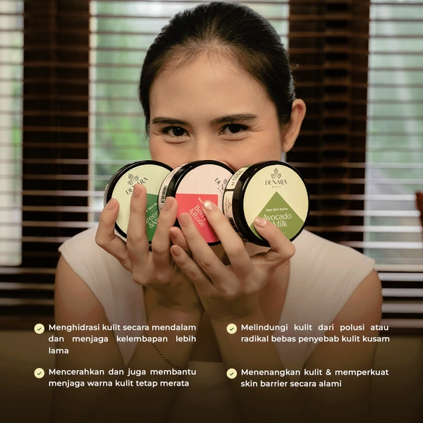 Denara Bali Bare Skin Butter Avocado & Milk 100gr | Menutrisi dan Menghidrasi Kulit