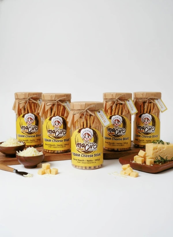 MACIIS Ummben Cheese Stick Keju Edam Pouch 300g Cemilan Anak Dewasa Homemade Tanpa MSG Halal