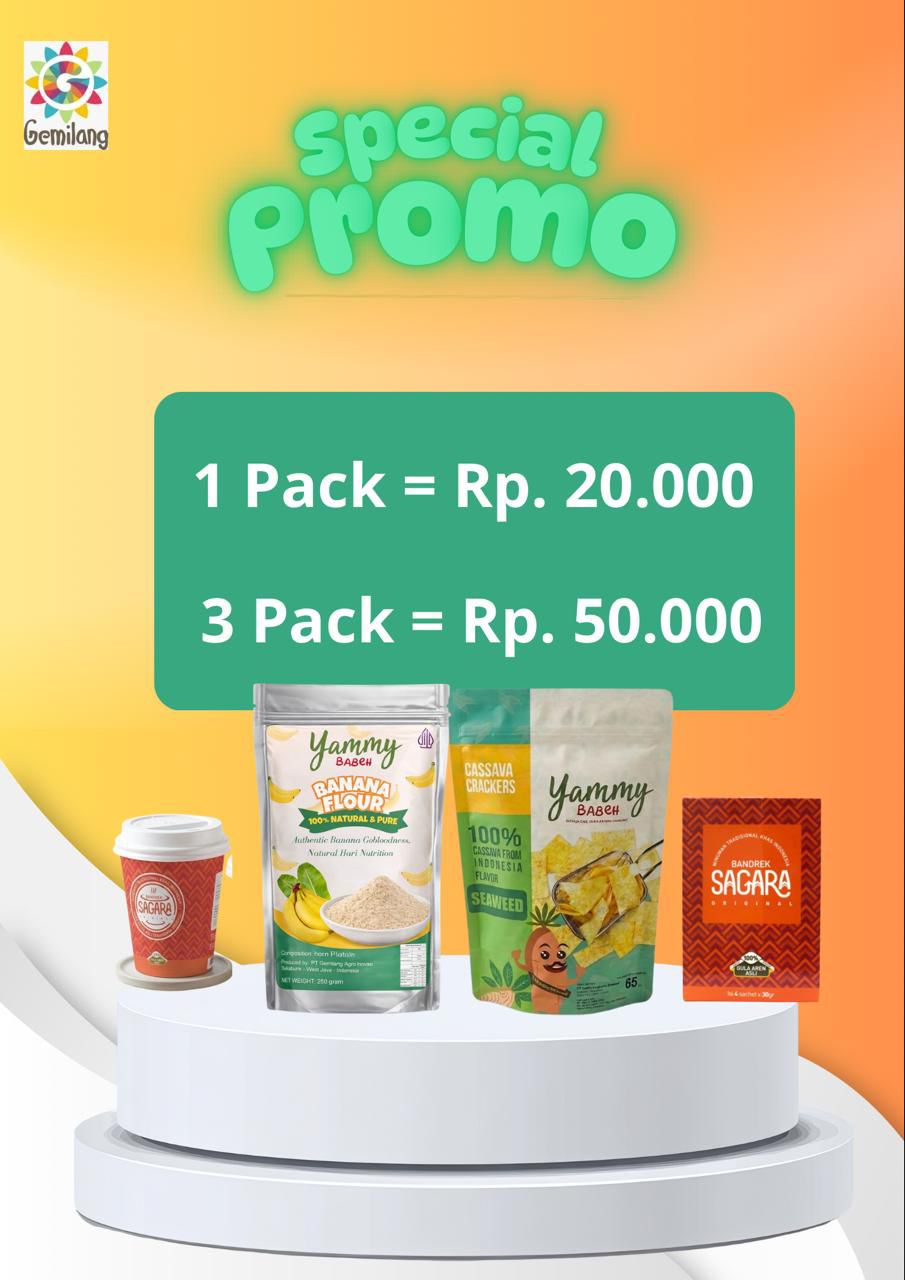 Bundling Yammy Babeh & Sagara – Healthy Snack & Herbal Drink Package