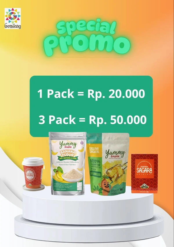 Bundling Yammy Babeh & Sagara – Healthy Snack & Herbal Drink Package