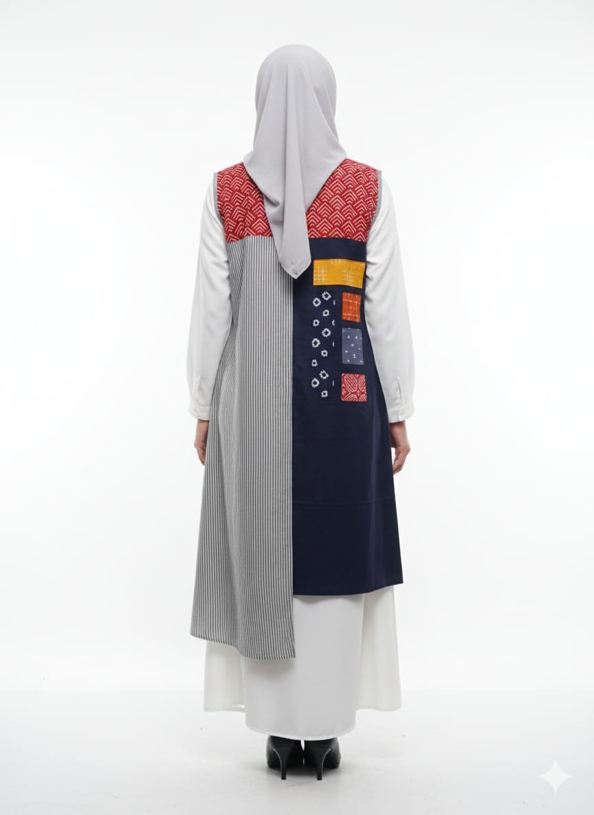 Arunika long outer patchwork