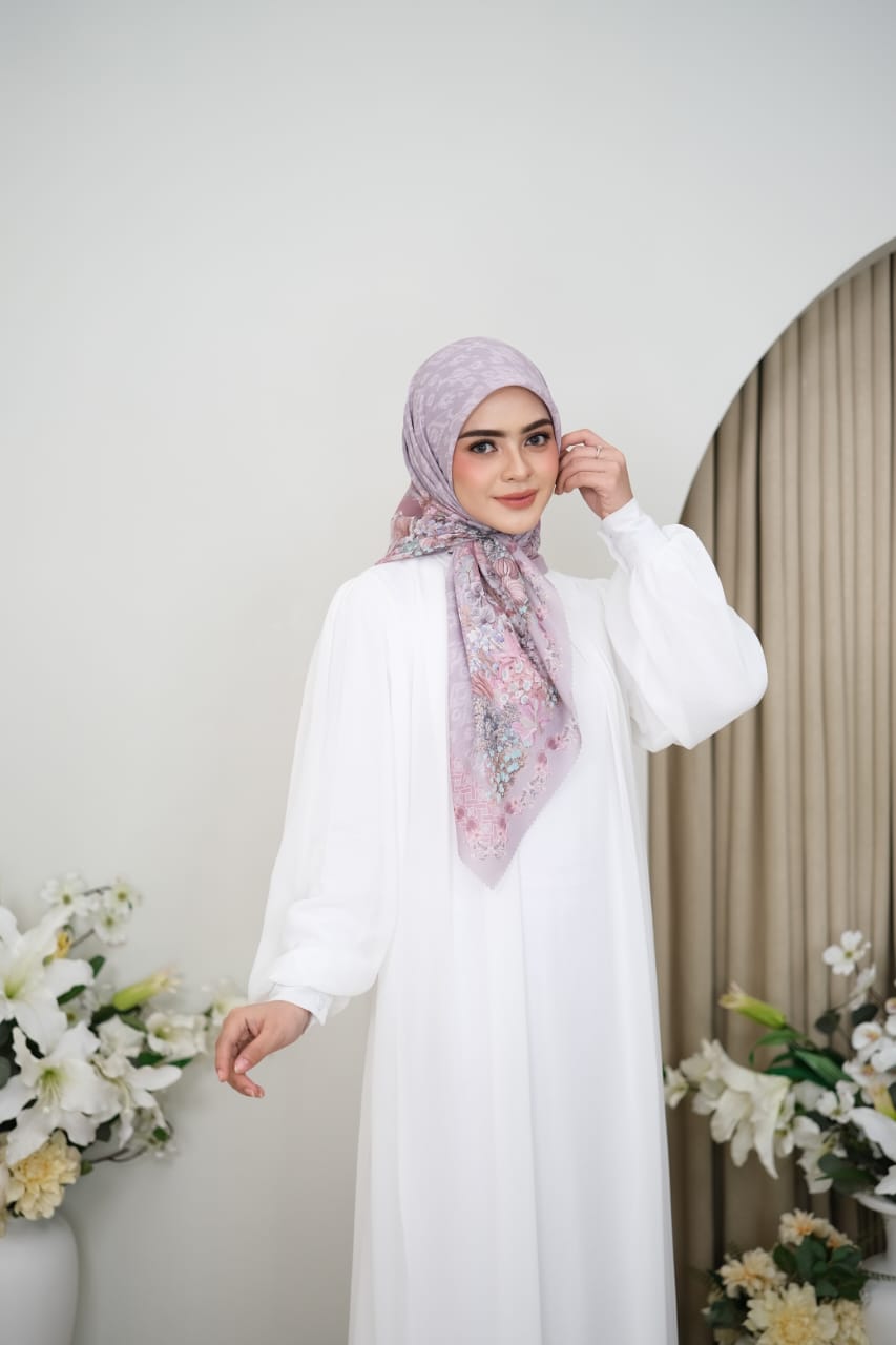 Jilbab Motif Segi Empat - Kediren Series