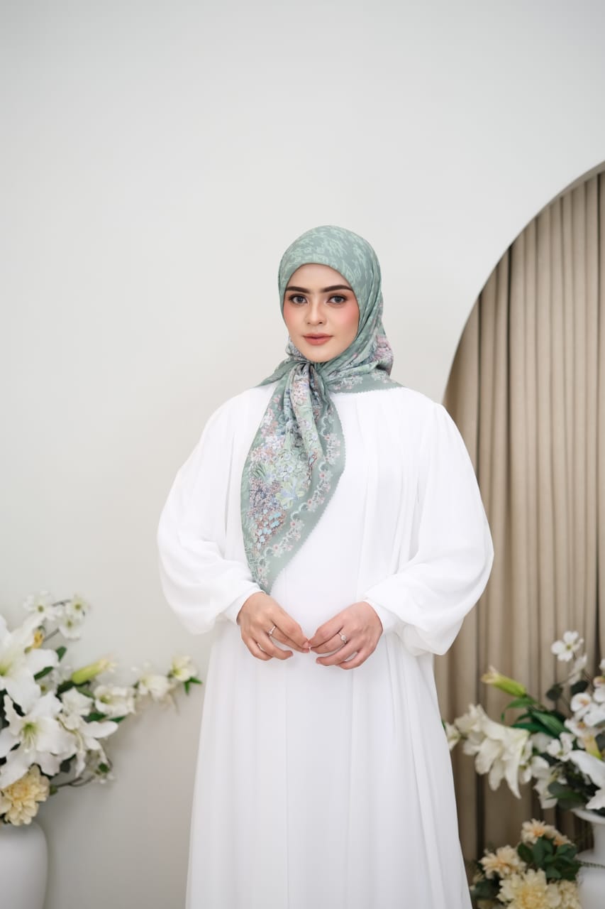 Jilbab Motif Segi Empat - Kediren Series