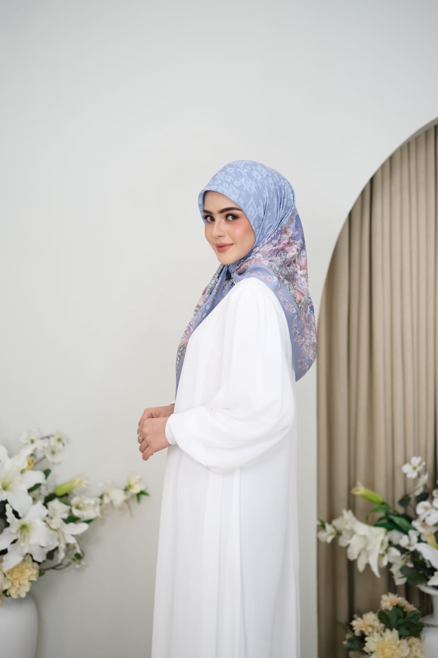 Jilbab Motif Segi Empat - Kediren Series