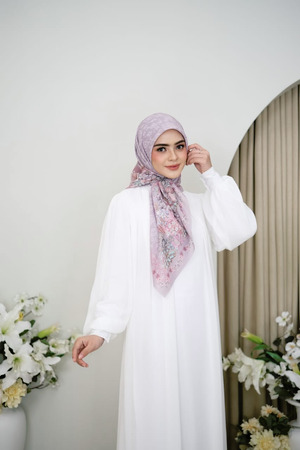 Jilbab Motif Segi Empat - Kediren Series