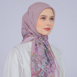 Jilbab Motif Segi Empat - Batavia Series
