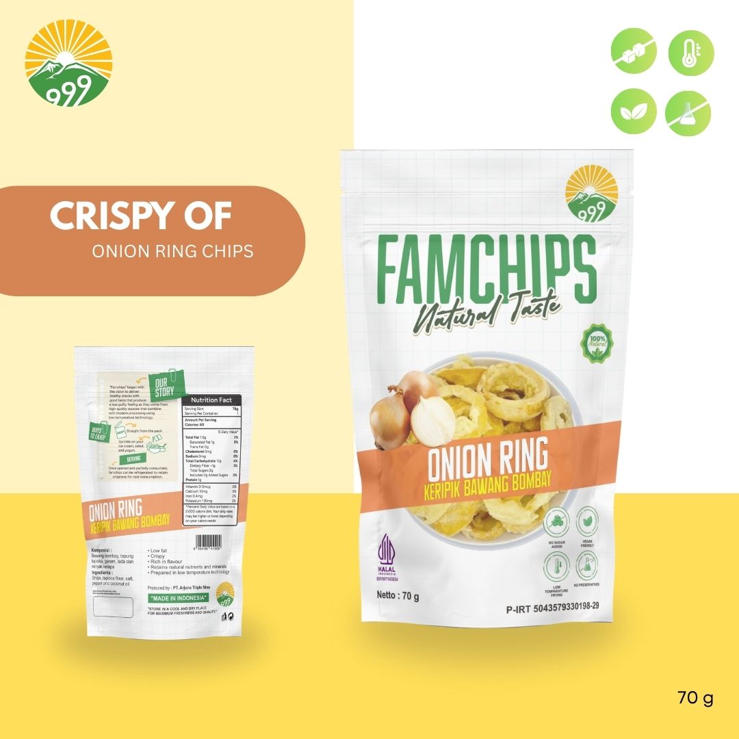 Famchips Onion Ring Chips (Keripik Bawang Bombay)