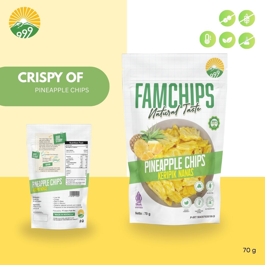 Famchips Pineaple Chips (Keripik Nanas)