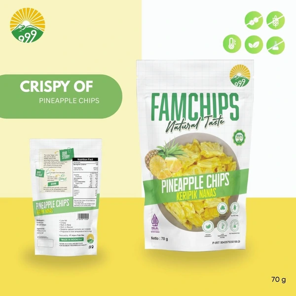Famchips Pineaple Chips (Keripik Nanas)