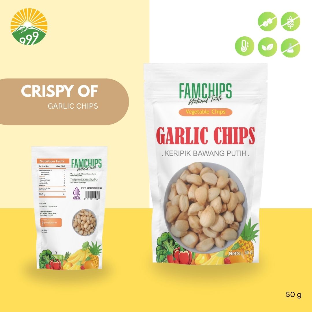 Famchips Garlic Chips (Keripik Bawang Putih)