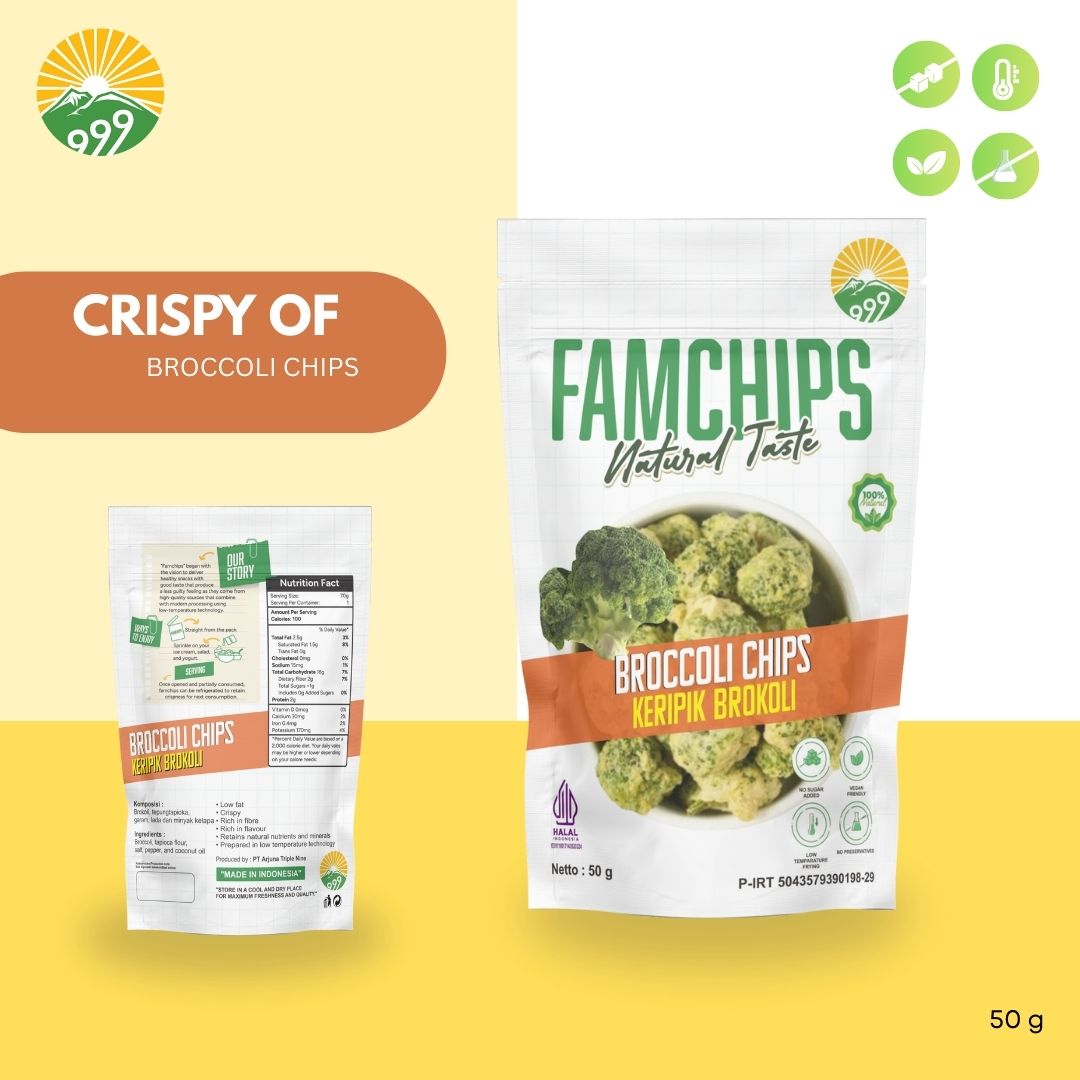 Famchips Brocoli Chips (Keripik Brokoli)