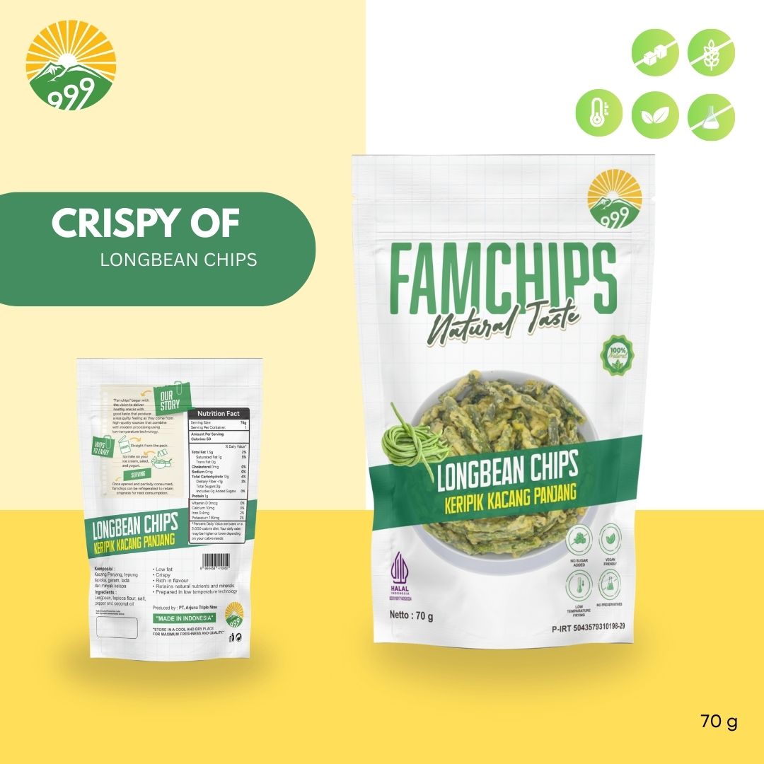 Famchips Longan Chips (Keripik Kacang Panjang)