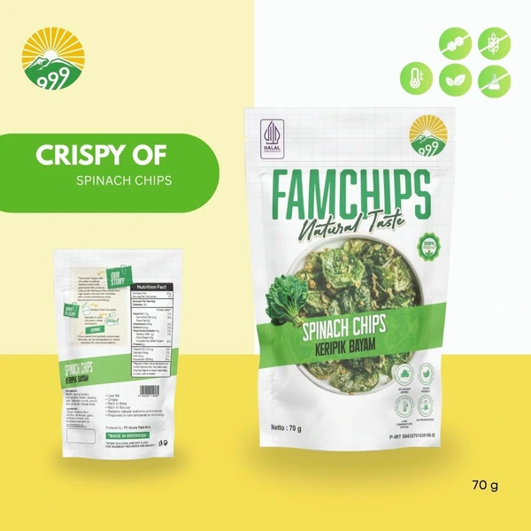 Famchips Spinach Chips (Keripik Bayam)