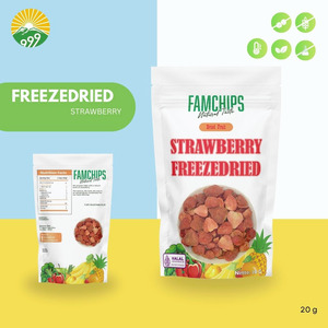 Famchips Strawberry Freezeedried (Keripik Strawberry Freezeedried)