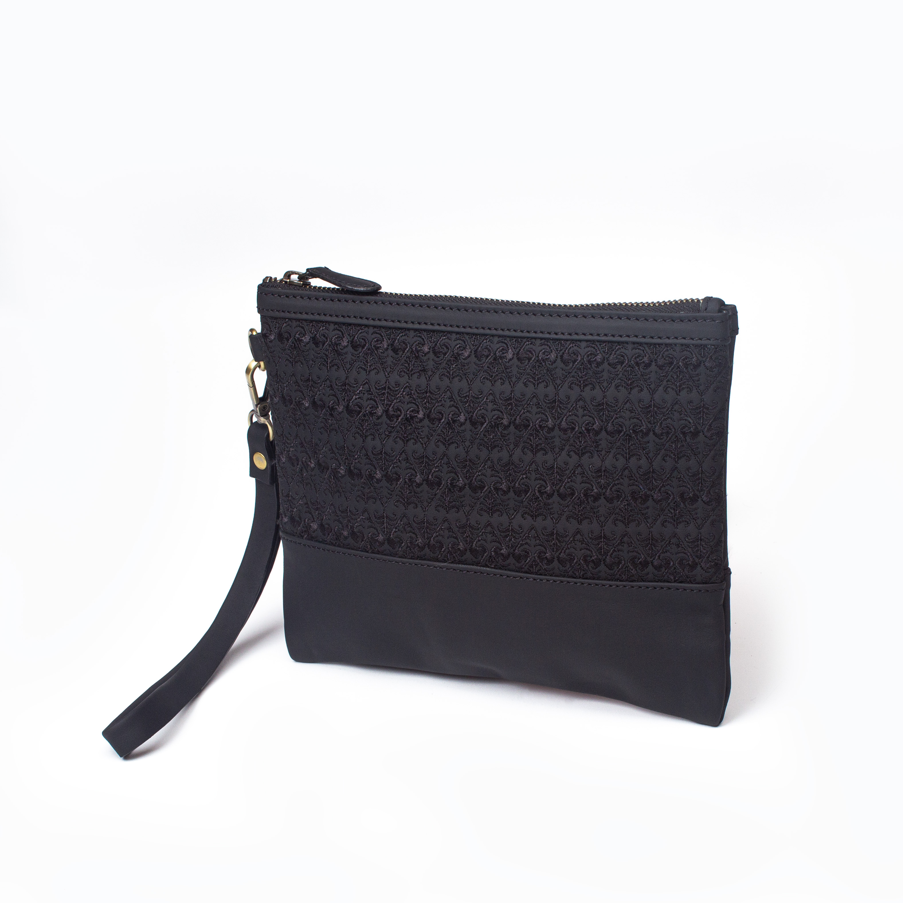 Karama  Pouch Batik Embroidery Genuine Leather Kulit Asli - Nusantara Series Gammara