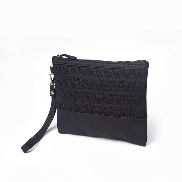 Karama  Pouch Batik Embroidery Genuine Leather Kulit Asli - Nusantara Series Gammara