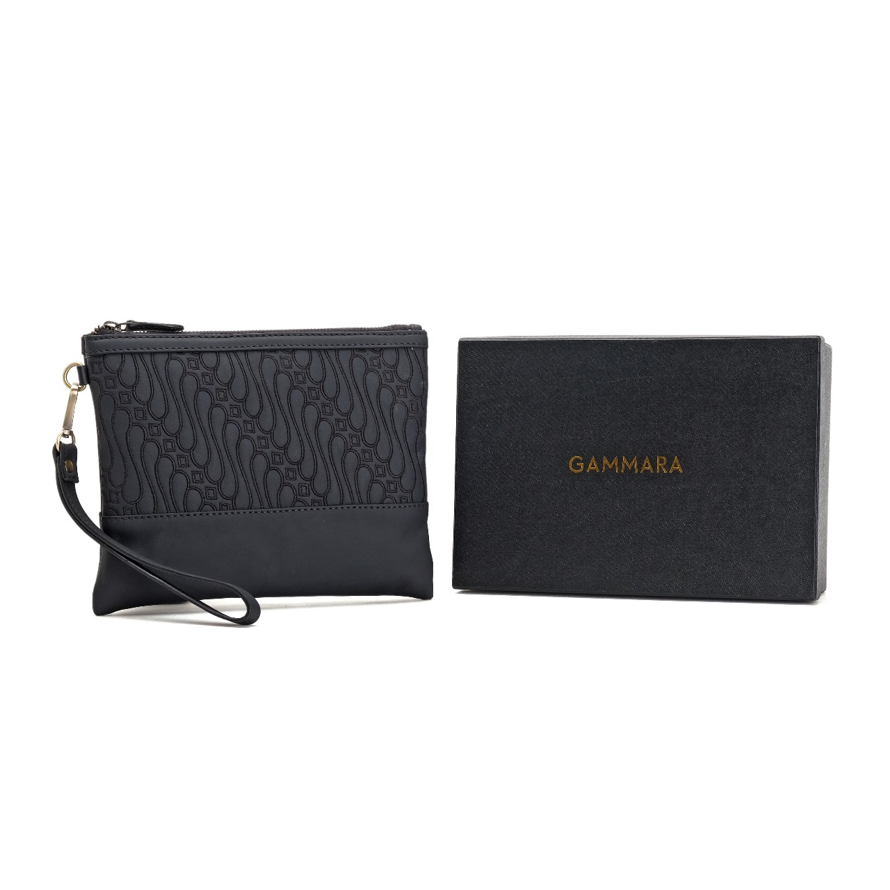 Karama  Pouch Batik Embroidery Genuine Leather Kulit Asli - Nusantara Series Gammara
